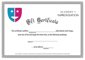 Picture of gift certificate