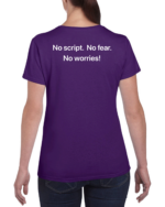 Ladies T-Shirt Purple - Back