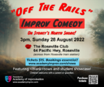 Off The Rails improv comedy show, 3pm Sunday 28 April 2022