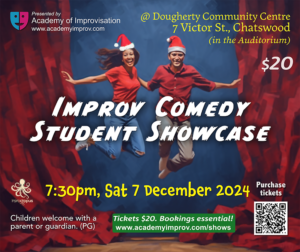 Improv Comedy Showcase, 7:30pm Saturday 7 December June 2024